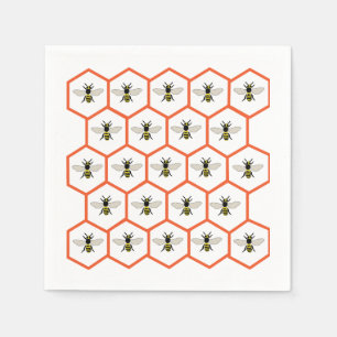 Honey Bee Honeycomb Baby Shower Napkin