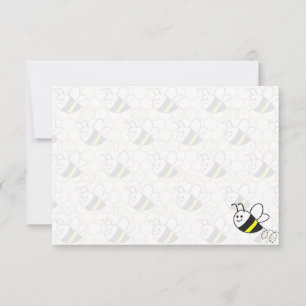 Honey Bee Honeycomb Drawing Blank Card