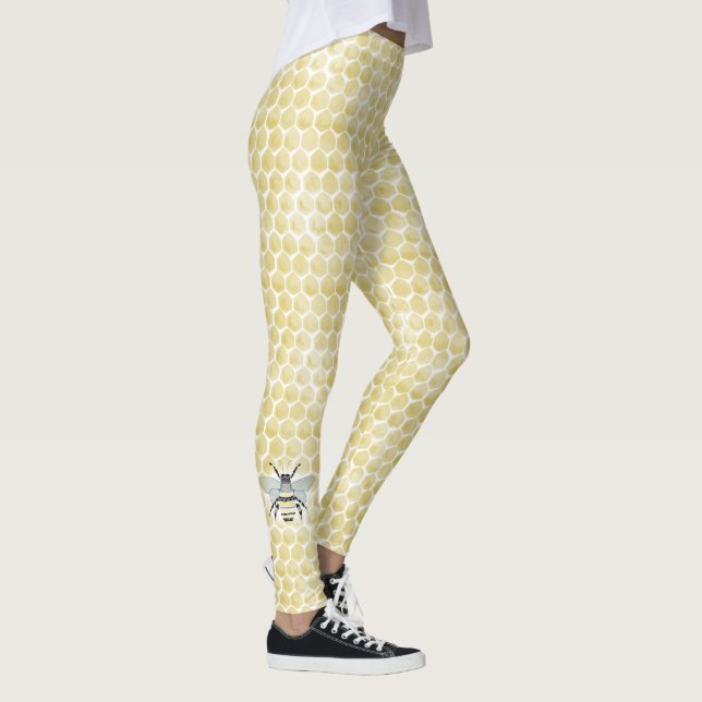 Honey Bee Honeycomb Leggings (Right)