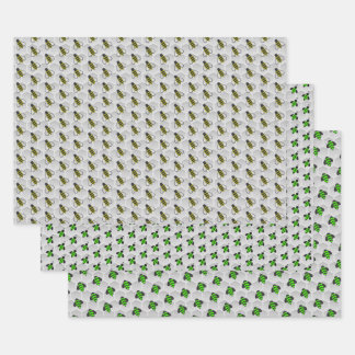 Honey Bee Honeycomb Wrapping Paper Set of 3