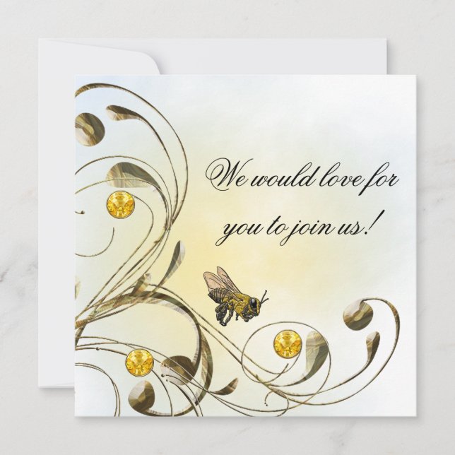 Honey Bee Invitation (Front)