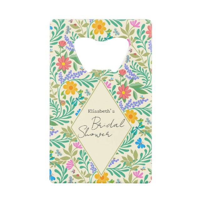 Honey Bee, Ladybug, Butterfly, Dragonfly & Flowers (Front)