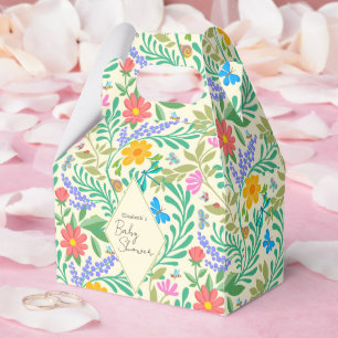 Honey Bee, Ladybug, Butterfly, Dragonfly & Flowers Favour Box