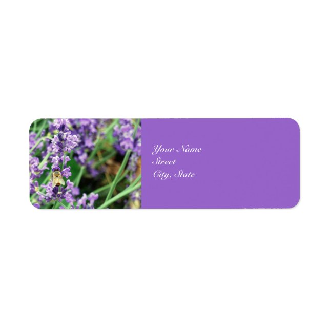 Honey Bee & Lavender address label (Front)