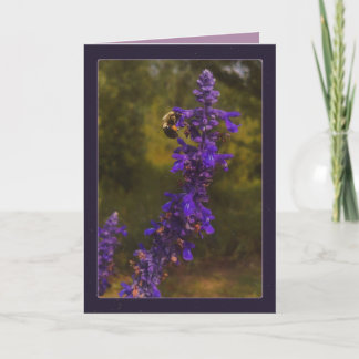 honey bee & lavender card