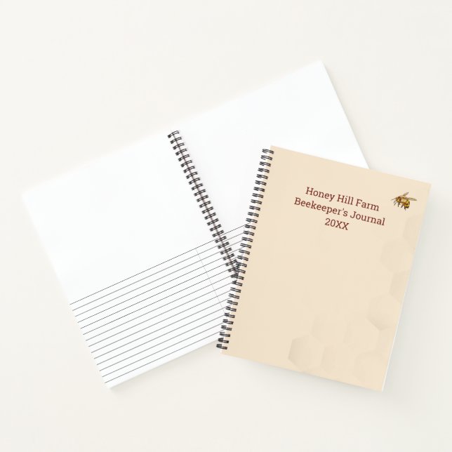 Honey Bee Logo Beekeeper's Journal (Inside)