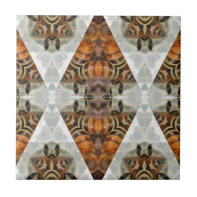 Honey bee mandala tile (Front)