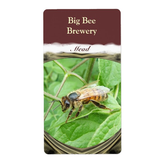 Honey Bee ~ Mead Wine Label (Front)