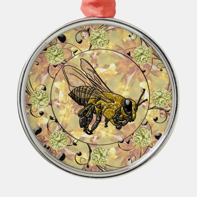 Honey Bee Metal Tree Decoration (Front)