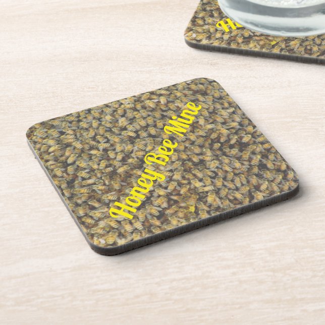 Honey Bee Mine Hard plastic coaster set (Left Side)