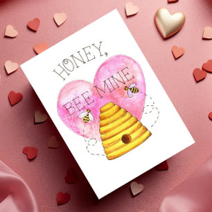 Honey Bee Mine Valentine's Day Card