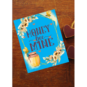 Honey Bee Mine Valentine's Day Folded Holiday Card