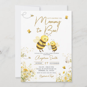 Honey Bee Mommy to Bee Baby Shower Invitation