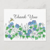 Honey Bee Morning Glory Flowers Thank You