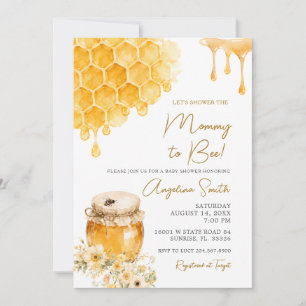 Honey Bee Mummy to Bee Baby Shower Invitation