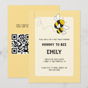 Honey Bee Mummy to Bee Baby Shower Invitation