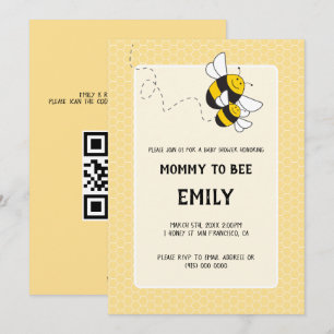 Honey Bee Mummy to Bee Baby Shower Invitation