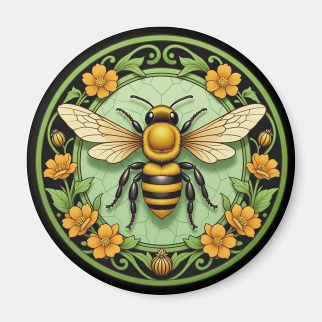 Honey Bee Nouveau Magnet (Front)