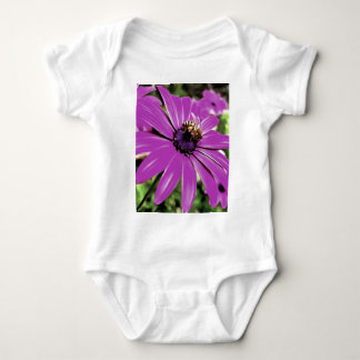 Honey Bee On A Purple African Daisy Art Baby Bodysuit