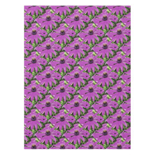 Honey Bee On A Purple African Daisy Art Tablecloth