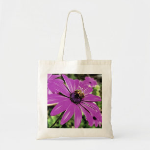 Honey Bee On A Purple African Daisy Art Tote Bag
