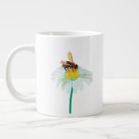 Honey Bee on a White Flower