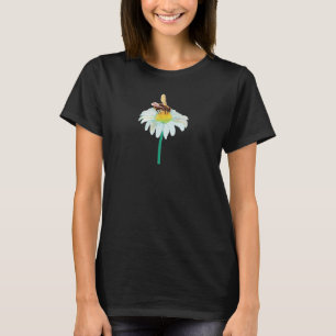 Honey Bee on a White Flower T-Shirt