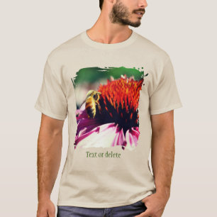 Honey Bee On Daisy Flower Personalized T-Shirt