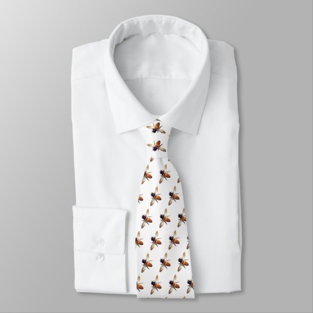 Honey bee pattern, bumblebee bee, insect  tie (Tied)
