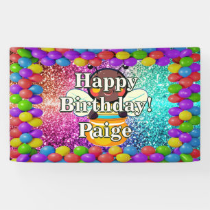 Honey Bee Personalised character birthday banner