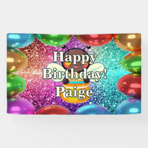 Honey Bee Personalised character birthday banner