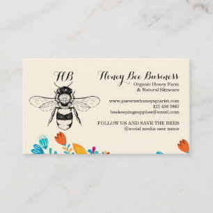 Honey Bee Price List Business Card