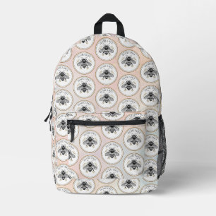 Honey Bee Printed Backpack