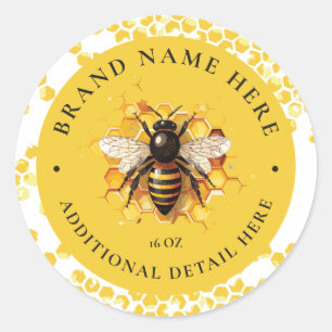 Honey Bee Product Round Label