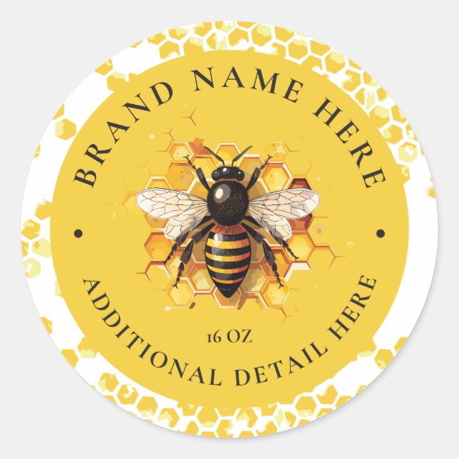 Honey Bee Product Round Label (Front)
