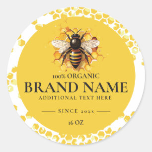 Honey Bee Product Round Label