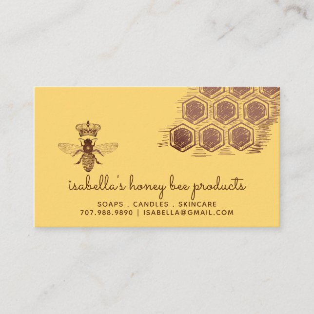 Honey Bee Products Business Card (Front)