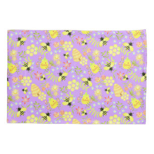 Honey Bee Purple Pillowcase