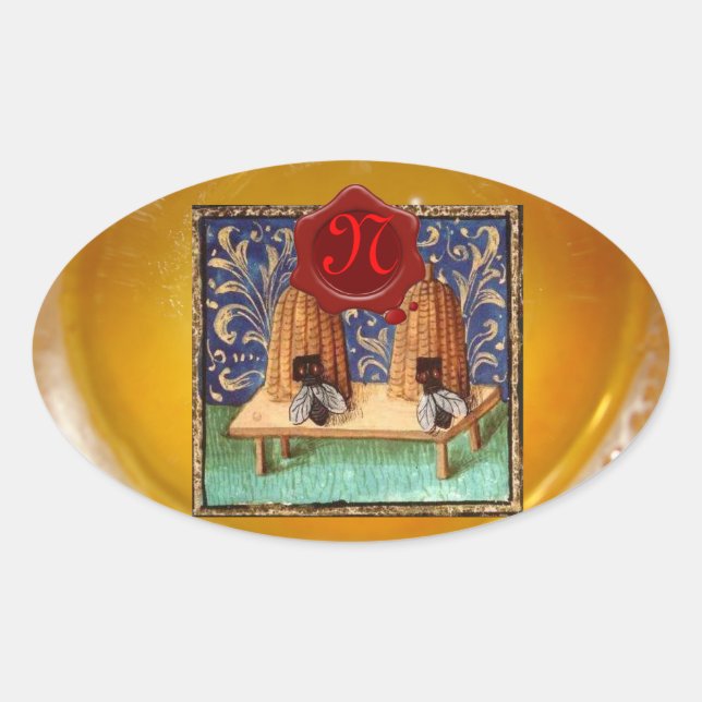 HONEY BEE, RED WAX SEAL MONOGRAM (Front)