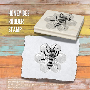 Honey Bee Rubber Stamp