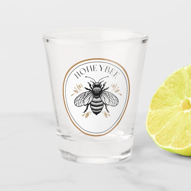 Honey Bee Shot Glass (Front)