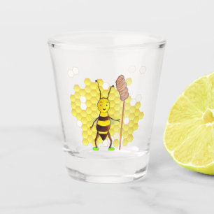 honey bee shot glass