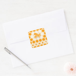 Honey Bee Square Sticker