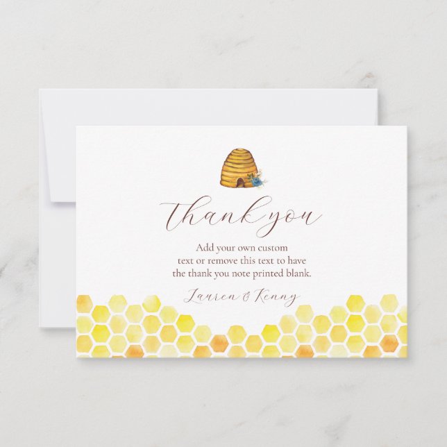 Honey Bee Thank You Cards (Front)