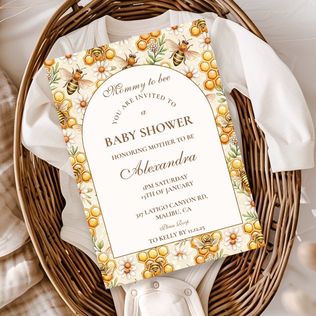Honey Bee Theme Baby Shower Invitation (Creator Uploaded)
