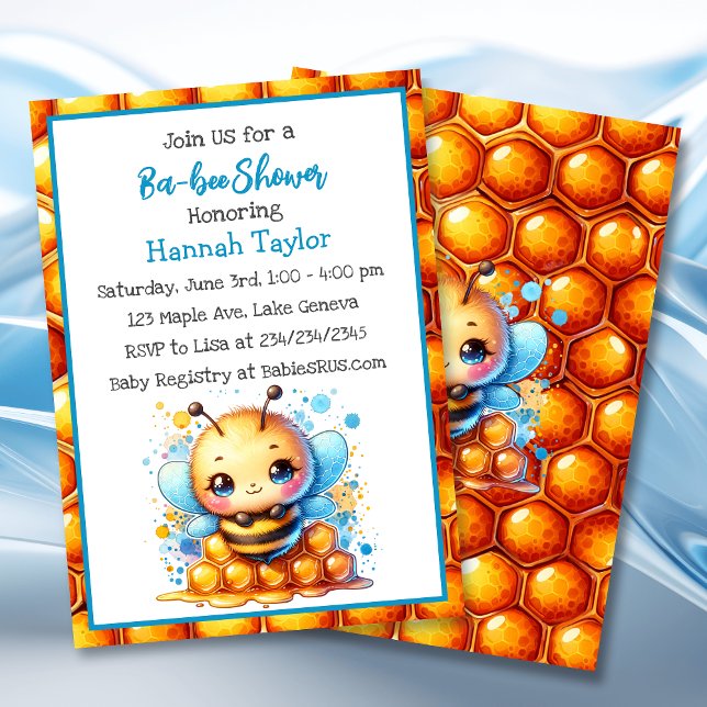Honey bee themed Boy's Baby Shower  Invitation (Creator Uploaded)