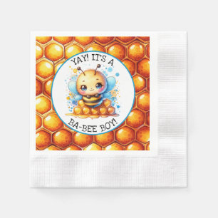 Honey bee themed Boy's Baby Shower  Napkin
