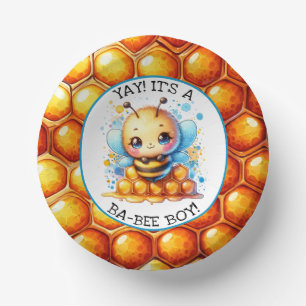 Honey bee themed Boy's Baby Shower  Paper Plate