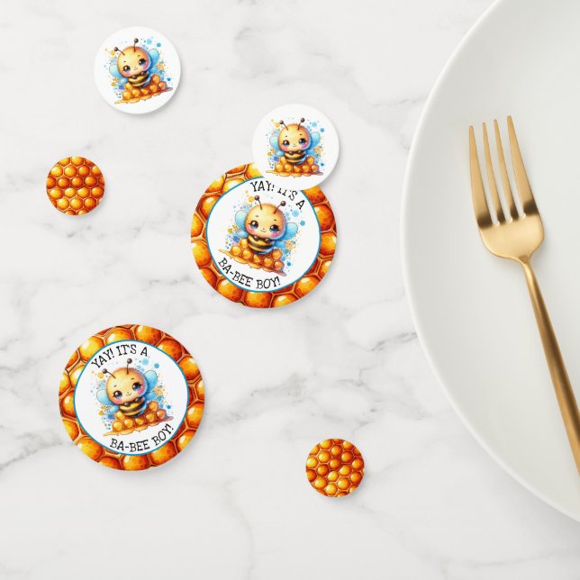 Honey bee themed Boy's Baby Shower Personalised Confetti (Group)
