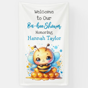 Honey bee themed Boy's Baby Shower Welcome Banner